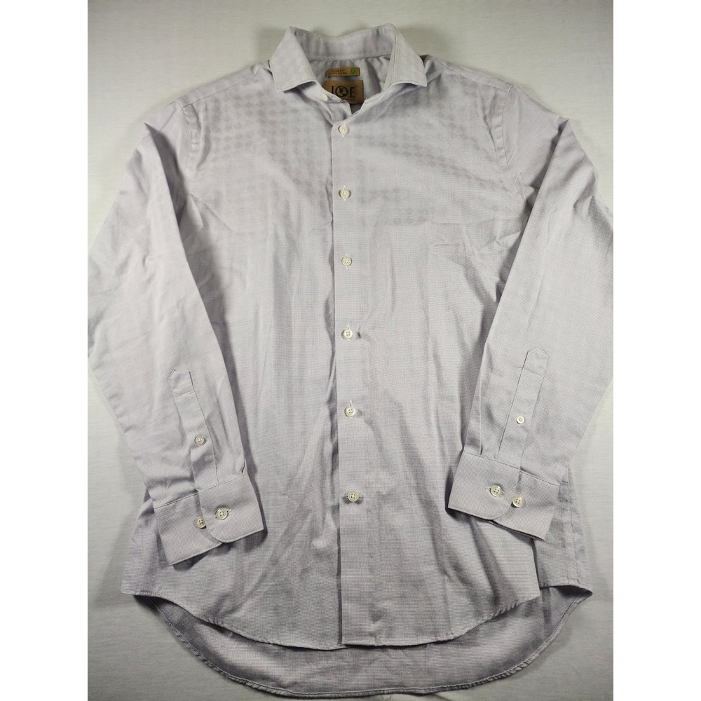 Joseph‎ Abboud Joe Slim Fit Easy Care Mens Light Lavender Blue Button Down Siz M